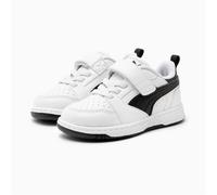 PUMA Rebound V6 Lo AC+ Sneaker mit Klettverschluss Kinder 02 - PUMA white/PUMA black/PUMA black 35