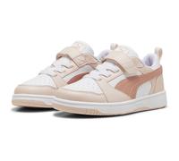PUMA Rebound V6 Lo AC+ Sneaker mit Klettverschluss Kinder 17 - PUMA white/island pink/deeva peach 30