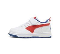 PUMA Kinder Rebound V6 Lo Sneakers 30, White Fierce Red Clyde Royal Blue