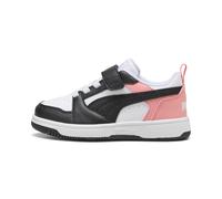 PUMA Kinder Rebound V6 Lo Sneakers 34.5 White Black Pink Fruit