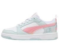 PUMA Rebound V6 LO Space Belle JR Sneaker, Sea Glass-PINKSCAPE White, 3.5 UK, Sea Glass Pinkscape PUMA Weiß, 36 EU