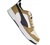 PUMA Rebound v6 Low Herren Sneaker, Sportschuhe, Beige-Weiß-Schwarz, Freizeitschuhe, EU 48