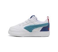 PUMA Rebound V6 Low Run Fun Sneakers Baby, Schuhe, Weiß/Tropical Blau/Clyde Royal, 22 White
