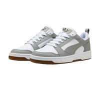 PUMA Unisex-Sneaker Rebound V6 Low Weiß/Grau Echo/Schwarz Größe 46