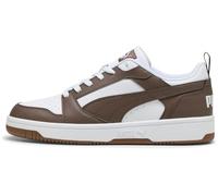 PUMA Rebound V6 Low Unisex Sneaker, Puma Weißer Flacher Bronze Gummi, 43 EU