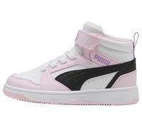 PUMA Rebound V6 MID AC+ PS Sneaker, White Black-Pearl Pink, 45.5 EU Child, Puma Weiß PUMA Schwarz Perle Rosa, 30 EU