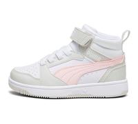 PUMA Rebound V6 Mid AC+ Sneaker Kinder 04 - PUMA white/frosty pink/sedate gray 34