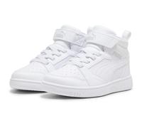 Puma Unisex Kids Puma Rebound V6 Mid Ac+ Ps Sneakers, Puma White-Cool Light Gray, 34 EU