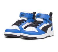 PUMA Rebound V6 Mid AC+ Sneaker Kinder 06 - PUMA white/PUMA black/racing blue 34