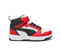 Puma Unisex Kinder Rebound V6 Mid Ac+ Ps Sneaker, Puma White Puma Black for All Time Red, 31 EU