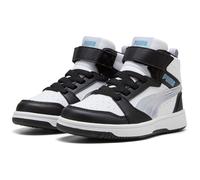 PUMA Rebound V6 Mid Space Belle AC+ Sneaker mit Klettverschluss Mädchen 02 - PUMA black/lilac crush/PUMA white 32