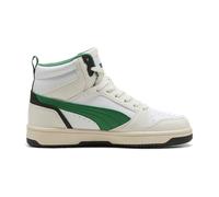Puma Rebound V6 Mid-Top Sneaker Kinder 17 - club navy/puma white/silver mist 38.5 für Kinder, grau, Größe 38 EU / 5 Kids UK