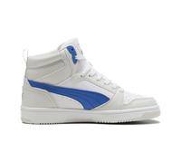 Puma Rebound V6 Mid-Top Sneaker Kinder 17 - club navy/puma white/silver mist 38.5 für Kinder, weiß, Größe 38 EU / 5 Kids UK