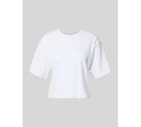 T-Shirt PUMA "CLASS RELAXED GRAPHIC TEE", Damen, Gr. XL, weiß (weiß glow heather), Jersey, Obermaterial: 100% Baumwolle, unifarben, relaxed fit kurz, Rundhals, Shirts T-Shirt, mit kurzem Schnitt, Kurz