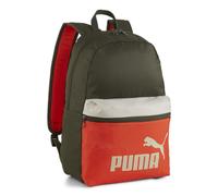 PUMA Phase Backpack Colorblock, Unisex-Kinder Rucksack, Dark Olive-Redmazing-Desert Dust, OSFA - 090468