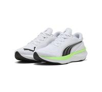 Puma SCEND PRO 2, Unisex Straßen-Laufschuh, Puma White-Puma Black-Green Glare,