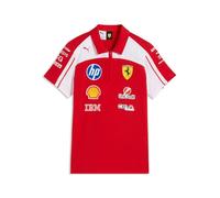 PUMA Scuderia Ferrari F1 2026 Kinder Team-Poloshirt - Rot | Alle neuesten Team- und Partnerlogos, Kurzärmel mit Knopfkragen, Offizielle lizenzierte Replica-Sammlung, einen bequemen