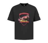 PUMA Scuderia Ferrari F1 Forza Tifosi T-Shirt mit Auto- und Schild-Grafikdruck auf der Brust - Schwarz - Größe: S