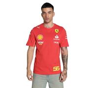 PUMA Scuderia Ferrari F1 Herren 2024 Carlos Sainz Tshirt Brennt Rot - Größe: XX-Groß