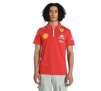 PUMA Scuderia Ferrari F1 Herren 2024 Team Polo Brennt Rot - Größe: X-Groß | Aufgedrucktes Ferrari-Wappen vorne und hinten, PUMA Logo-Print vorne und hinten, offizielles Lizenzprodukt