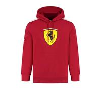 PUMA Scuderia Ferrari F1 Hoodie mit großem Scudetto-Schilddruck auf der Brust - Rot - Größe: L