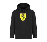 PUMA Scuderia Ferrari F1 Hoodie mit großem Scudetto-Schilddruck auf der Brust - Schwarz - Größe: S