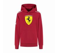 PUMA Scuderia Ferrari F1 Kinder Hoodie mit großem Scudetto-Schilddruck auf der Brust - Rot - Größe: 104