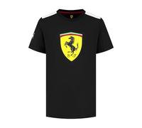 PUMA Scuderia Ferrari F1 Kinder-T-Shirt mit großem Scudetto - Logo - Schwarz - Größe: 116