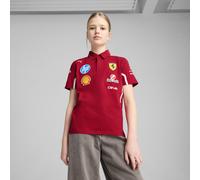 Poloshirt PUMA "Scuderia Ferrari HP 2025 Team Polo Jugendliche", Herren, Gr. 140, schwarz cherry rot, Obermaterial: 100% Baumwolle; Einsatz: 100% Polyester, clean, regular fit, Kurzarm, Shirts (582122
