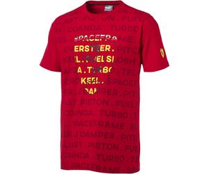 Puma SF Scuderia Ferrari Big Shield Tee Kurzhülse Red Mens T-Shirt 577828 01 S