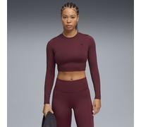 PUMA SHAPE Cropped Langarm-Top Damen, Kleidung, Rot, XL Red