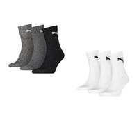 Puma Short Crew Sportsocken 6-Pack 3 weiß / 3 grau mix : 35-38