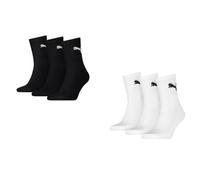 Puma Short Crew Sportsocken 6-Pack 3 weiß / 3 schwarz : 39-42