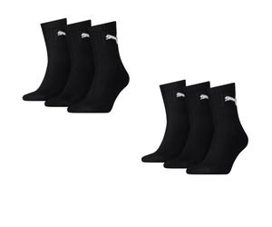 Puma Short Crew Sportsocken 6-Pack schwarz : 39-42