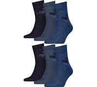 PUMA Short Crew Sportsocken Elements Unisex 6P 47-49, 004-Denim Blue