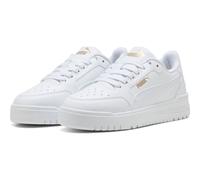 PUMA Shuffle Downtown LO JR Sneaker, Weiß/Weißgold, 4 UK