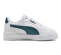PUMA Unisex Kinder Shuffle Downtown Lo Jr Sneaker, Puma Weißer Smaragd EIS-PUMA Gold, 36 EU