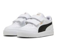 PUMA Shuffle Downtown Lo Sneaker mit Klettverschluss Kinder 02 - PUMA white/PUMA black/PUMA gold 34