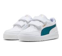PUMA Shuffle Downtown LO V PS Sneaker, White-Emerald Ice Gold, Größe 45, Puma Weißer Smaragd EIS-PUMA Gold, 29 EU