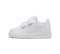 PUMA Shuffle Downtown Lo Sneaker mit Klettverschluss Kinder 01 - PUMA white/PUMA white/PUMA gold 35