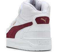 PUMA Shuffle Downtown MID AC+ PS Sneaker, White-Team Regal RED Gold, 33 EU