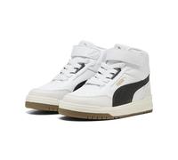 PUMA Shuffle Downtown MID AC+ PS Sneaker, White Black-Vapor Gray, 29.5 EU