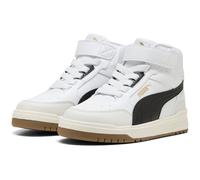 PUMA Shuffle Downtown Mid AC+ Sneaker mit Klettverschluss Kinder 04 - PUMA white/PUMA black/vapor gray 35