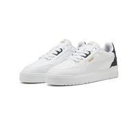 Sneaker PUMA "SHUFFLE DOWNTOWN", Damen, Gr. 47, puma weiß, puma weiß, new navy, Synthetik, Schuhe Sneaker, leicht profilierte Gummilaufsohle, Schnürverschluss (98079546-47) puma weiß, puma weiß, new n