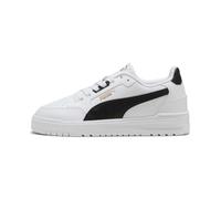 Puma Shuffle Downtown Sneaker, Unisex, Weiß/Schwarz/Gold, 8 UK