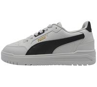 Puma Shuffle Downtown Sneaker, Unisex, Weiß/Schwarz/Gold, 8 UK