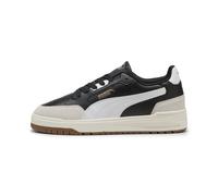 Sneaker PUMA "Shuffle Downtown Sneakers Erwachsene", Gr. 39, schwarz, weiß vapor gray, Obermaterial: Textil, Synthetik, Kuhleder; Futter: Textil; Innensohle: Textil; Laufsohle: Gummi, Schuhe (82055947