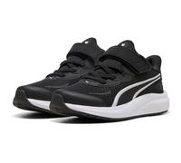 Sneaker PUMA "Skyrocket 2 Sneakers Kinder", Mädchen, Gr. 35, schwarz, weiß silber metallic, Obermaterial: Textil, Synthetik; Futter: Textil; Innensohle: Textil; Laufsohle: Gummi, Synthetik, Schuhe Sne