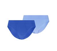 PUMA Slip "PUMA WOMEN 3D KNIT SPORT BRIEFS 2P" nahtlose Ränder für eine unsichtbare Passform (52583147-M) blau
