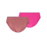 PUMA Slip "PUMA WOMEN 3D KNIT SPORT BRIEFS 2P" nahtlose Ränder für eine unsichtbare Passform (87743823-XXL) dusty pink, pink